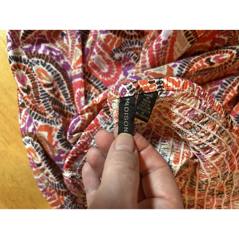 Madison Pink & Red Paisley Midi Dress - Picture 4 of 12